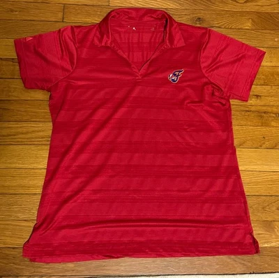 Women's Antigua Indiana Fever Red Polyester Basketball Short-Sleeve Polo Size M - Image 1 of 3