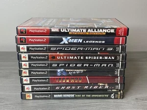MARVEL PS2 GAME LOT - 9 Games: Spider-Man, Iron Man, X-Men, Wolverine & More! - Picture 1 of 17