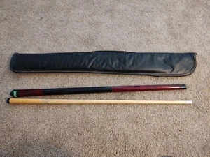 Vintage Steve Mizerak 57 inch 2-Piece Pool Cue Billiard Stick W soft case Case - Picture 1 of 2