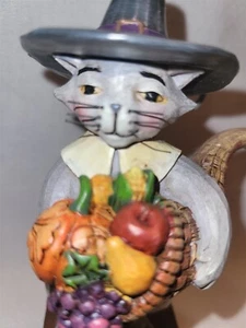Jim Shore Everyone Give Thanks ~ Pint Harvest Cat 2013 4036237 ~ Thanksgiving - Picture 1 of 14