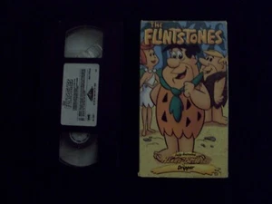 1989 VHS THE FLINTSTONES w/ DRIPPER. FULLY ANIMATED HANNA BARBARA CARTOON - Picture 1 of 2