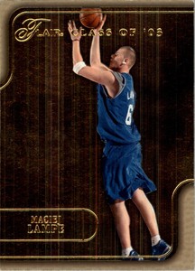 2003-04 Flair Row 1 New York Knicks Basketball Card #92 Maciej Lampe /100