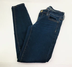Pantalones de mezclilla para mujer American Eagle Outfitters talla 0 jegging súper elásticos ajustados usados en excelente estado - Imagen 1 de 5