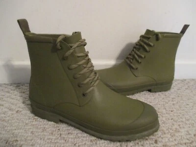 Botas de lluvia con cordones Madewell Lugsole talla 9 verdes Foto 1 de 4