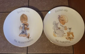 Precious Moments Beatitudes Collectors Plates- Set of 2 Merciful/Peacemakers - Picture 1 of 6