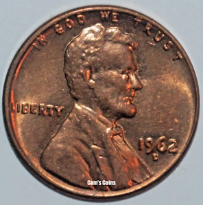 1962 D Lincoln Memorial Penny Red Cent Brilliant Uncirculated BU Coin - Picture 1 of 2