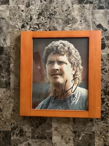 Vintage 80's Dan Marino Autographed Signed Photo Wooden Framed Miami Dolphins - Picture 1 of 4