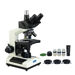 OMAX 40X-2500X Trinocular Biological Compound Microscope with Phase Contrast Kit - Picture 1 of 8