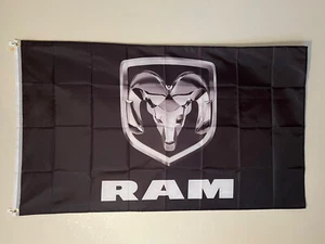 Ram Trucks Black Flag 3x5 ft for Man Cave Dorm Garage Decor Dodge Ram Diesel - Picture 1 of 4