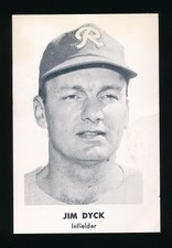 1957 Seattle Popcorn (PCL) -JIM DYCK (Seattle Rainiers) -Indians, Orioles, Reds