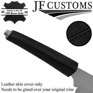 BLACK STITCH LEATHER HANDBRAKE COVER FOR FORD TRANSIT CUSTOM LIMITED 18-21 - Afbeelding 1 van 4