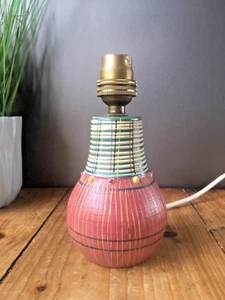 50'S MCM ITALIAN POTTERY FRATELLI FANCIULLACCI KNOBBLY SGRAFFITO TABLE LAMP BASE - Picture 1 of 12