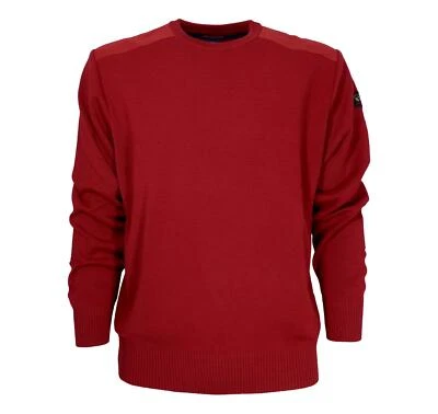 Paul Shark Yachting Men's Crew Neck Sweater With Patches C0P1026 813 Color Bordo - Image 1 of 4