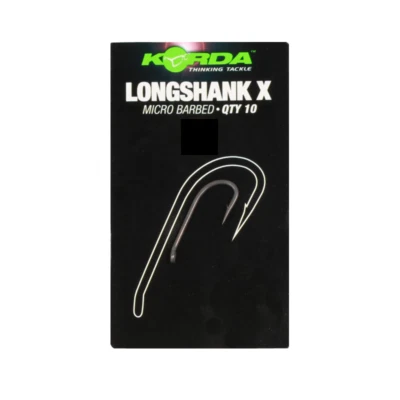 Korda Long Shank X Size 06 10 piezas Longshank gancho suelto sin atar embalaje original talla 6