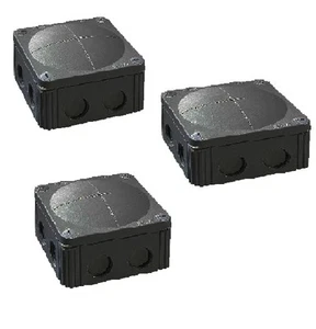 3 X Caja de Junciones Combi NEGRA Wiska 308/5 IP66 - Clasificación 30amp - Uso al aire libre - Imagen 1 de 2
