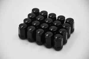 Set 20 Black Lug Nuts 3/4 Hex - 14mm x 1.5 1.4" Tall M14x1.5 - Picture 1 of 3