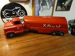 Buddy L Texaco Tanker Truck Pressed Steel.  Grill is missing & some decals