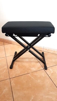 Keyboardbank Doppelstrebe Piano Bank Keyboard Klavier Hocker 8x höhenverstellbar - Bild 1 von 4