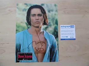 Johnny Depp Original Autogramm signed A4 Lobbycard "Don Juan" ACOA - Bild 1 von 3