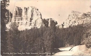 RPPC Jackson Hole Wyoming Two Gwo Tee Pass Highway Scene 1950s - Picture 1 of 2