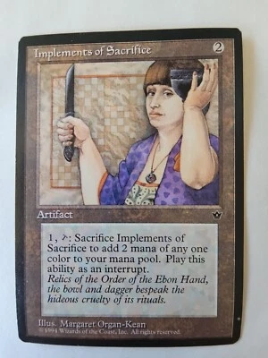 Implements of Sacrifice Fallen Empires 1994 Regular MtG Magic the Gathering NM - Image 1 of 4