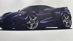 2021 Corvette C8 Dark Purple Street Machine 24" Long Graphic Wall Decal. - Picture 1 of 5