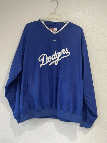 Mens Nike Los Angeles Dodgers Team Pullover Sz X-Large Windbreaker Blue Warmup Cover