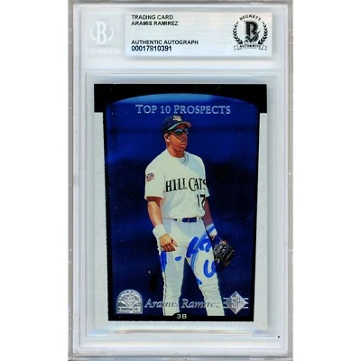 Aramis Ramirez Signed 1998 SP Top Prospects #9 BAS Slabbed Pirates MLB Auto - Image 1 of 4
