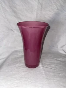 Glossy Pink Gathering Flower 8inch Tall Vase - Picture 1 of 7