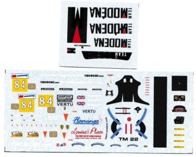 Decal 1/43 Ferrari 430 GTC MODENA TEAM Le Mans '09 #84 Tecnomodel Accessories - Immagine 1 di 2