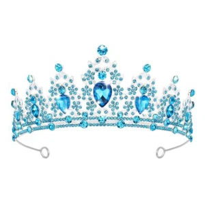 Tiara Crown for Women Hair Accessories for Party Wedding 1#Blue - Picture 1 of 7