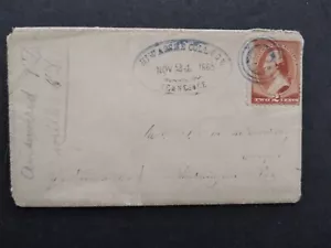 Tennessee: Hiwassee College 1885 Cover, Blue Oval Monroe County Cancel, DPO - Picture 1 of 2