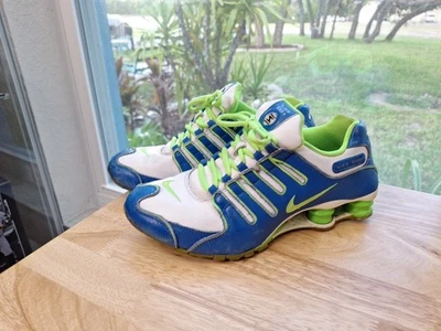 Nike Zapatos iD Shox Tenis para Correr 445485-993 Mujer 7.0 Blanco Azul Princesa  Foto 1 de 4