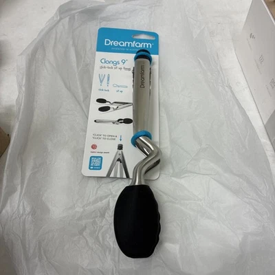 Pinzas Dreamfarm Clong de acero inoxidable, negras, 9 pulgadas Foto 1 de 2