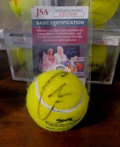 TENNIS STAR CARLOS ALCARAZ WIMBLEDON  TENNIS BALL JSA COA - Picture 1 of 3