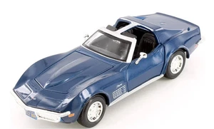 1970 Chevrolet Corvette T-Top Maßstab 1:24 Druckgussmodell von Showcasts - blau - Bild 1 von 8