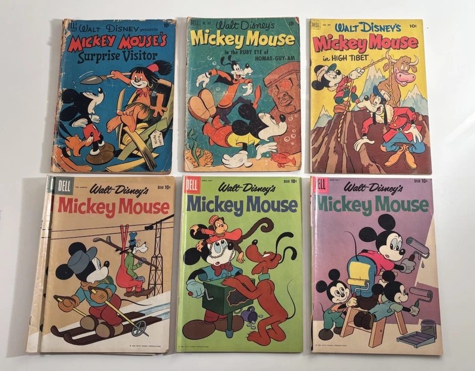 Lote Disney Dell (7) • Cuatro colores + Mickey Mouse Paul Murry • En muy buen estado a muy buen estado 1,5-4,0 Foto 1 de 4