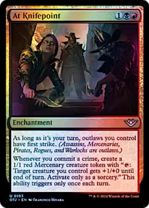 At Knifepoint 0193 Foil Outlaws of Thunder Junction Magic The Gathering poco común - Imagen 1 de 1