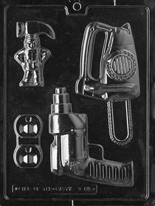 POWER TOOLS MOLD chocolate candy molds drill outlet chain saw chainsaw d85 - Picture 1 of 1