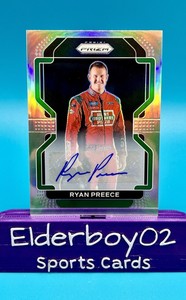Ryan Preece Auto Silver Prizm 2022 Panini Prizm Racing Nascar Ford