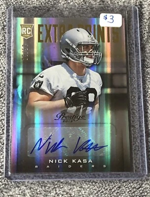 2013 Prestige Extra Points Rookies Signatures /50 Nick Kasa Rookie Auto 22e - Image 1 of 3