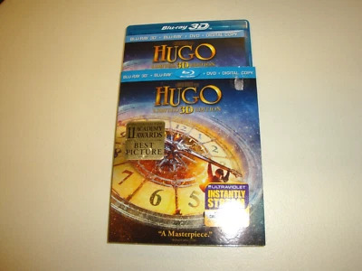 Hugo   *3D/2D* Like New*  w/Slip Cover*  (Blu-ray/DVD, 2012, 3-Disc Set, - Image 1 of 2