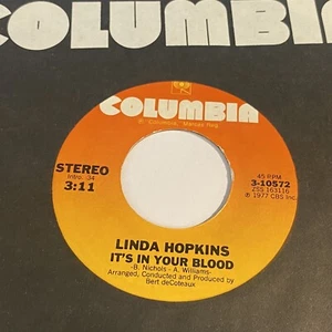 Linda Hopkins: It's In Your Blood / I'm A Happy Child 45 - Funk Soul - Picture 1 of 2