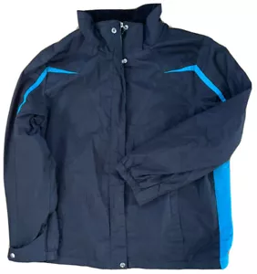 Faded Glory Mens Full Zip Softshell Jacket Black Turquoise size 2XL - Picture 1 of 5