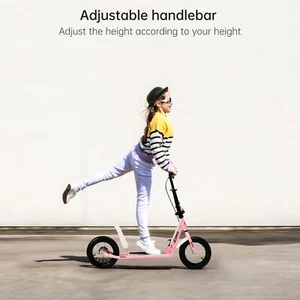 Shock-Absorbing Foldable Commuter Kick Scooter For Adults Teens W/12" Air Tires - Picture 1 of 16