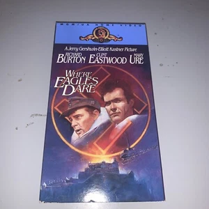 Where Eagles Dare VHS Video Tape Movie Clint Eastwood Richard Burton Full Screen - Picture 1 of 3