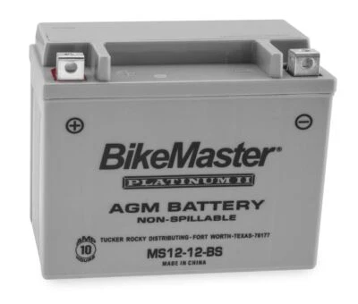 BikeMaster AGM 12V Platinum Battery For Triumph Tiger 1050 2007-2013 Grey - Image 1 of 3