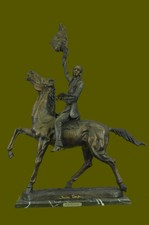 Lost Wax Hand Made Hot Cast Large Buffalo Signal Home Office Bronze Decoration N