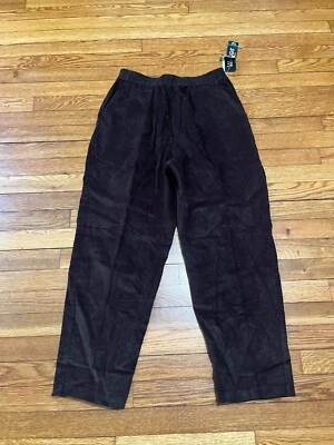 Pantalones de mujer Briggs vintage 14P marrón NUEVO recortados informales de negocios nuevos con etiquetas Foto 1 de 4