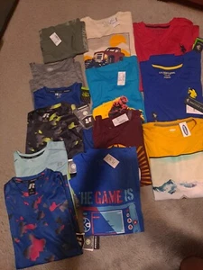 Boys Long and short sleeve lot sizes XL & XXL youth brand new w/ tags 13 shirts - Picture 1 of 21